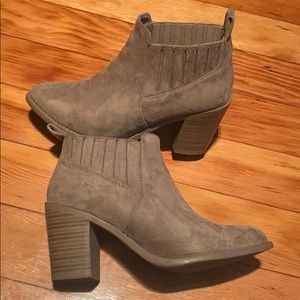 Wild Diva suede booties